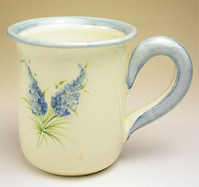 Provence hand made pottery mug cup (LAVENDER) - Click Image to Close